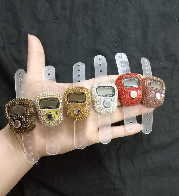 Pack Of 5 Mini Finger Ring Fancy Counter Tasbeeh 5digit Portable Digital Lcd Display