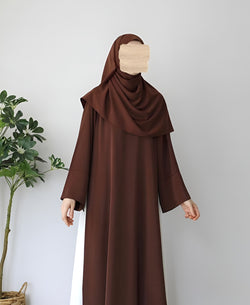 Classic Brown Georgette Abaya with Matching Stoller