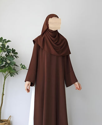Classic Brown Georgette Abaya with Matching Stoller