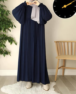 Elegant Blue Georgette Abaya with Matching Stoller