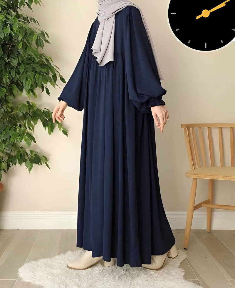 Elegant Blue Georgette Abaya with Matching Stoller