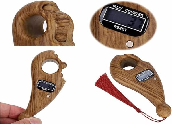 Digital Counter With Qibla Compass And Rotating Prayer Beads Portable